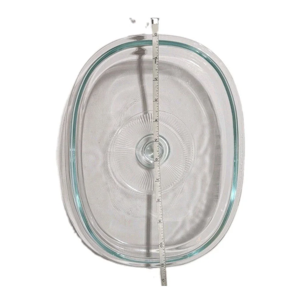 Vintage Pyrex DC1.5C Clear Glass Oval Casserole Replacement Lid 11